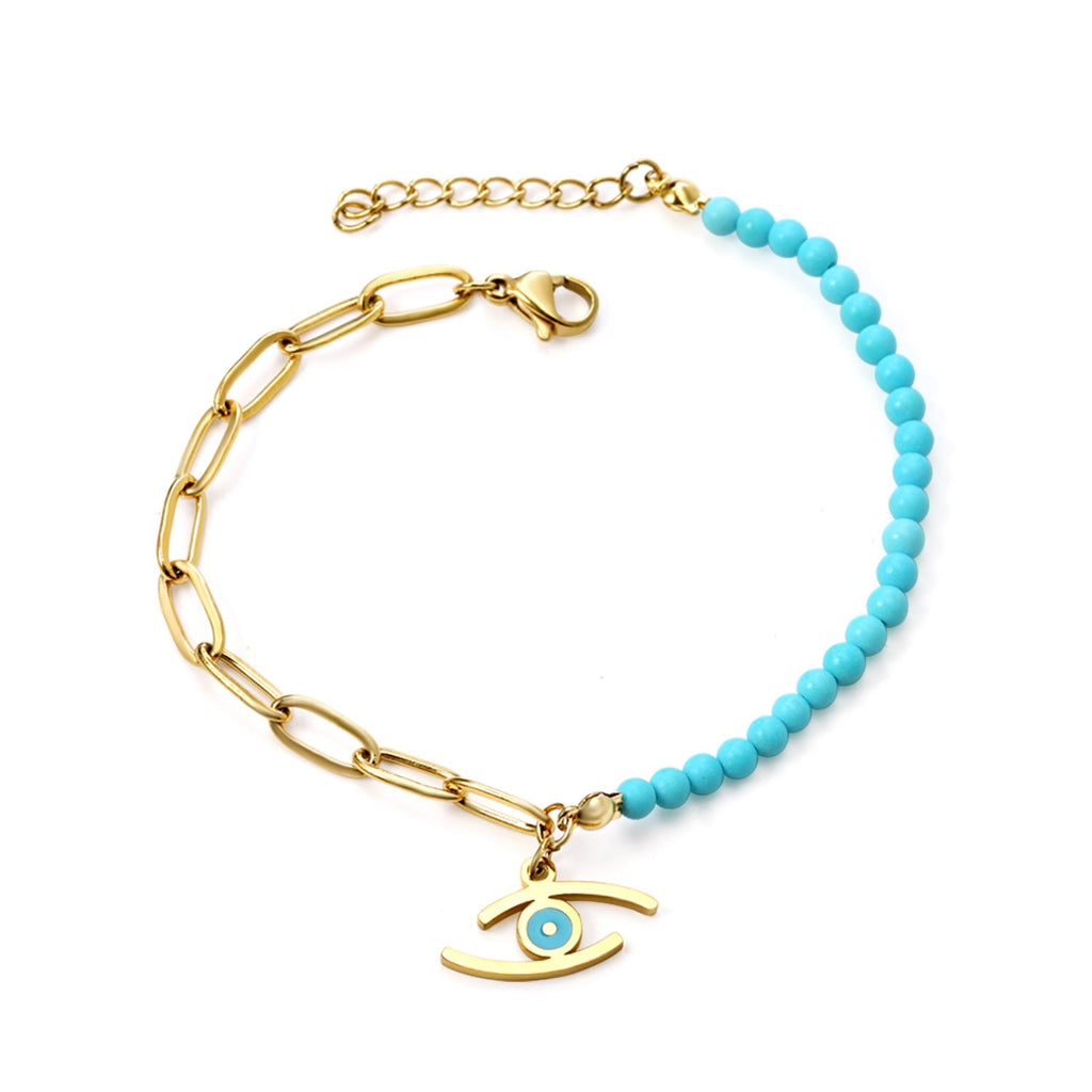 Azure Eye Beaded Bracelet