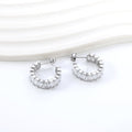 C-Shaped Radiant Diamond Studs