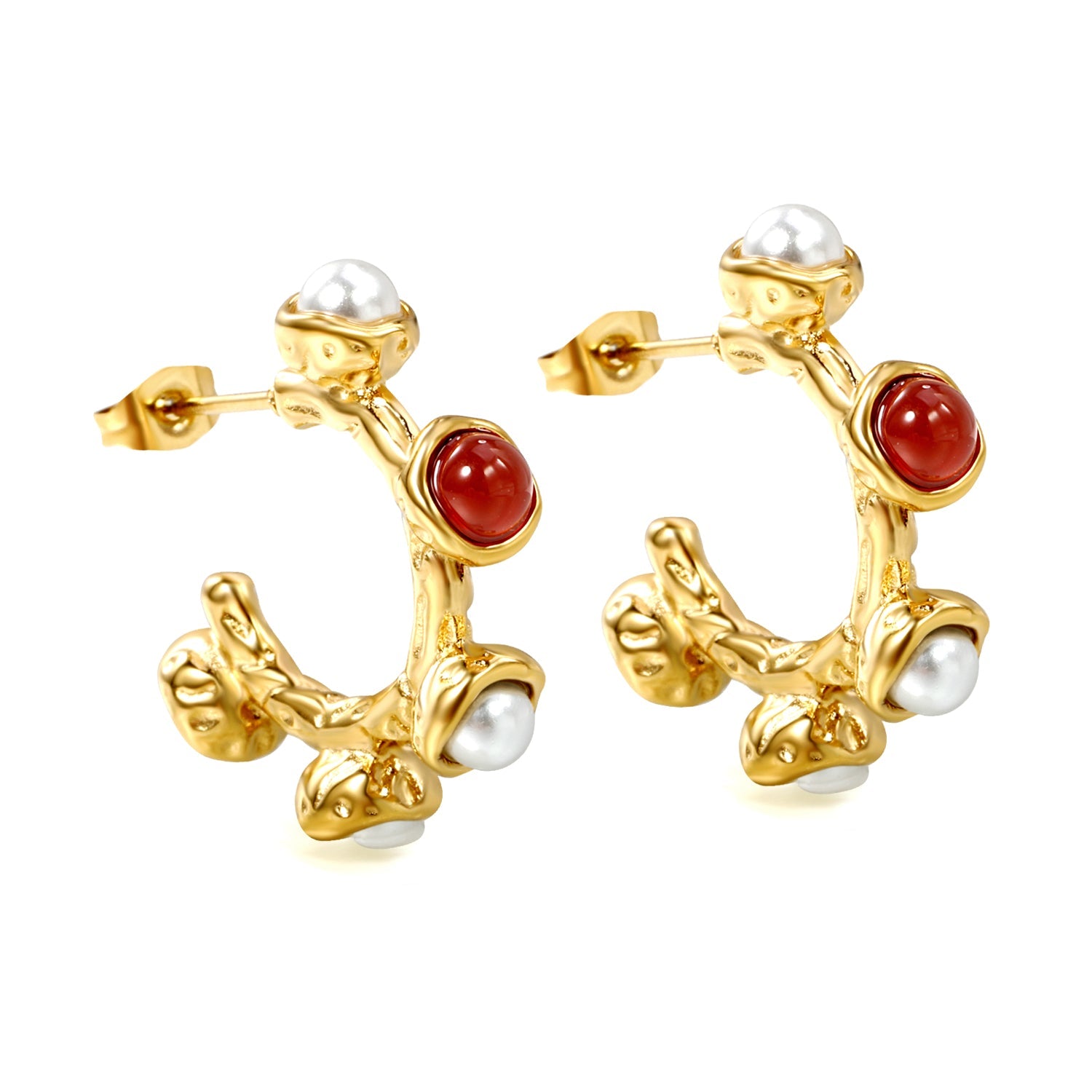 Crimson Pearl Harmony Earrings