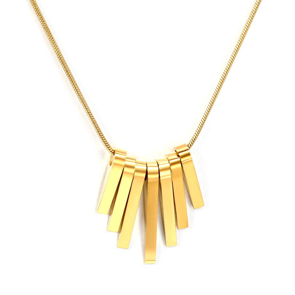 Vertical Bar Charm Necklace