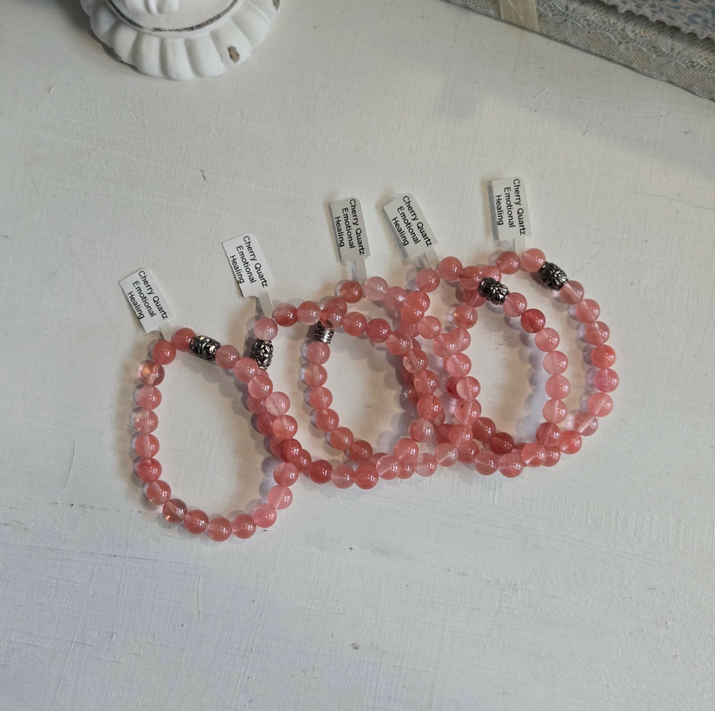 Cherry Quartz Gemstone Bracelet