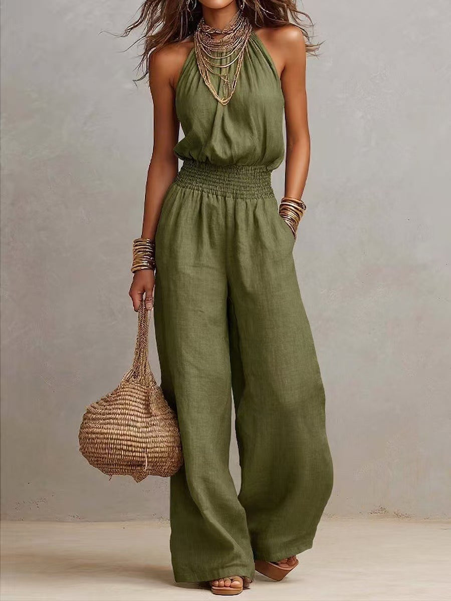 European And American Women's Backless Jumpsuit