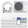 30000 BTU 3 Zone 23 SEER2 Mini Split Air Conditioner Wifi Enabled with Heat Pump-9K + 9K + 12K