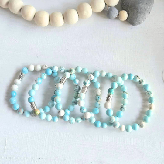 Magnesite Turquoise Gemstone Bracelet
