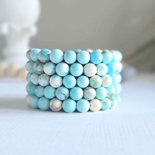 Magnesite Turquoise Gemstone Bracelet
