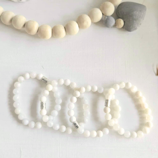 Moonstone Gemstone Bead Bracelet
