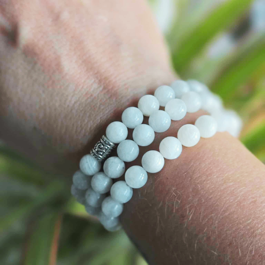 Moonstone Gemstone Bead Bracelet