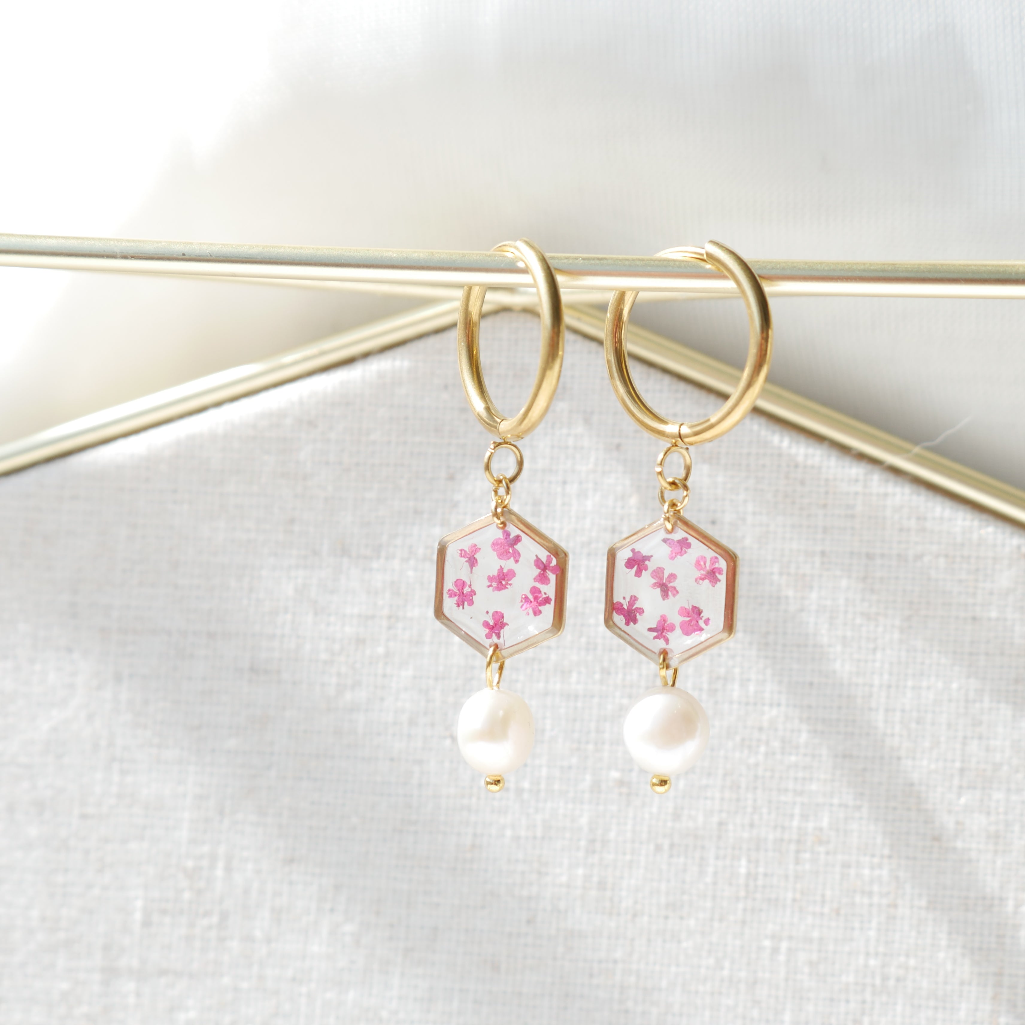 Boucles d'oreilles Perla - Lola (medium) petit hexa