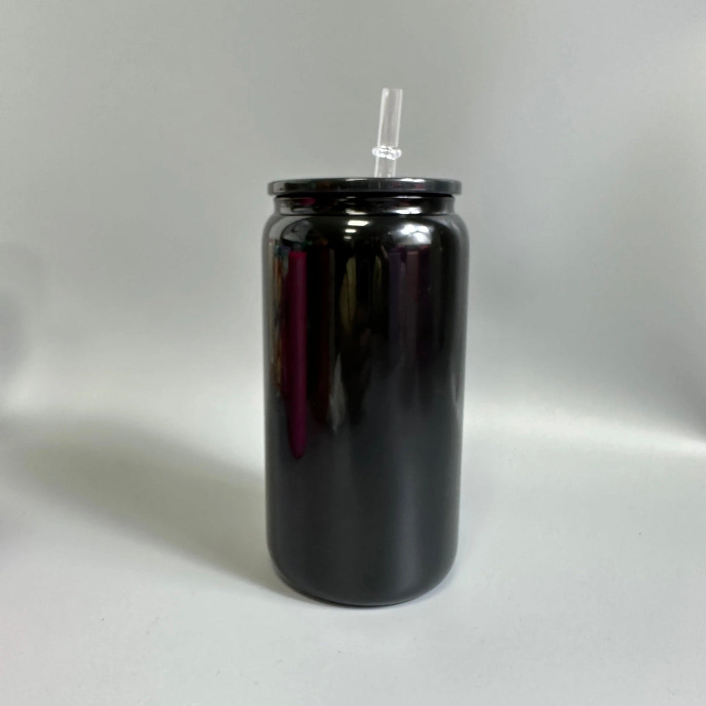 Blank Black Libby Glass Cup - Customizable with Vinyl & UV DTF