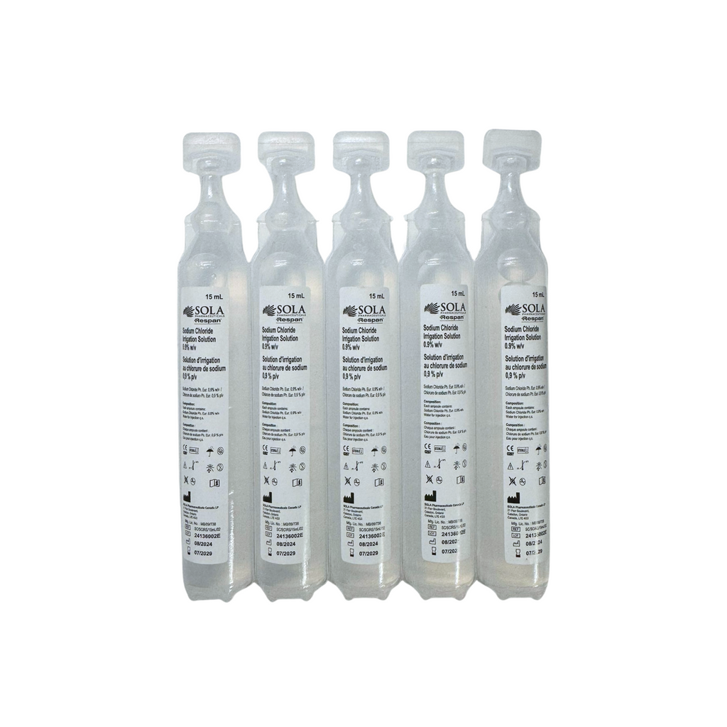 SOLA Sodium Chloride 0.9% Irrigation Solution – 15 mL Ampoules