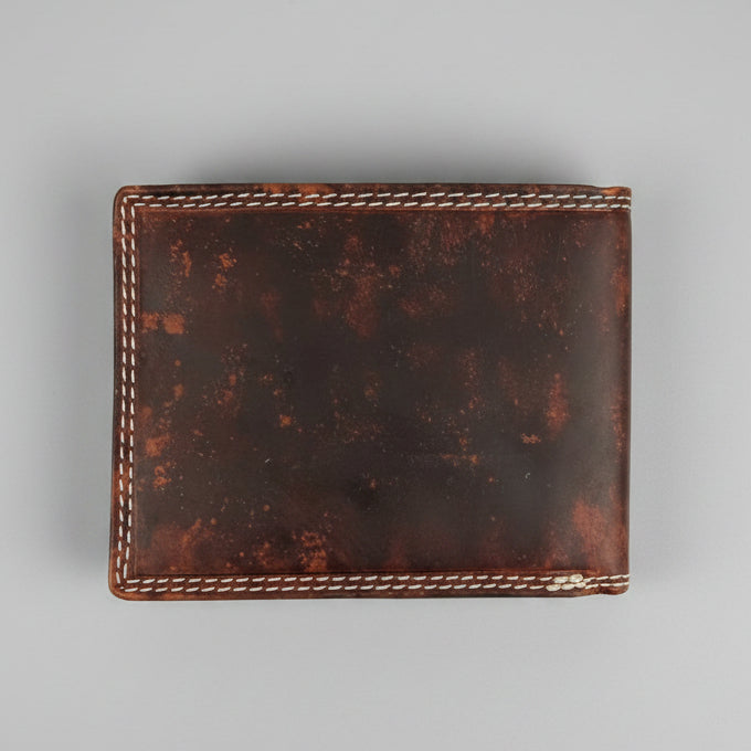 Men’s Cow Leather Canada Embossed Bifold Wallet