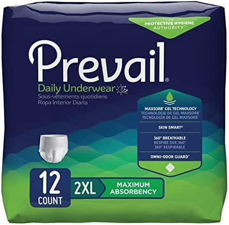 Prevail Daily Disposable Underwear 2X-Large (12/Pack)