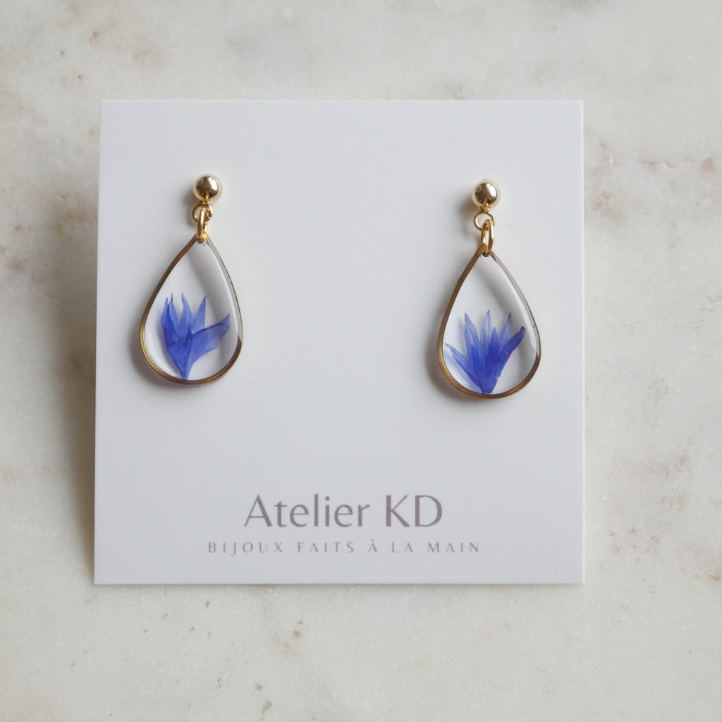Boucles d'oreilles Blu - goutte (médium)