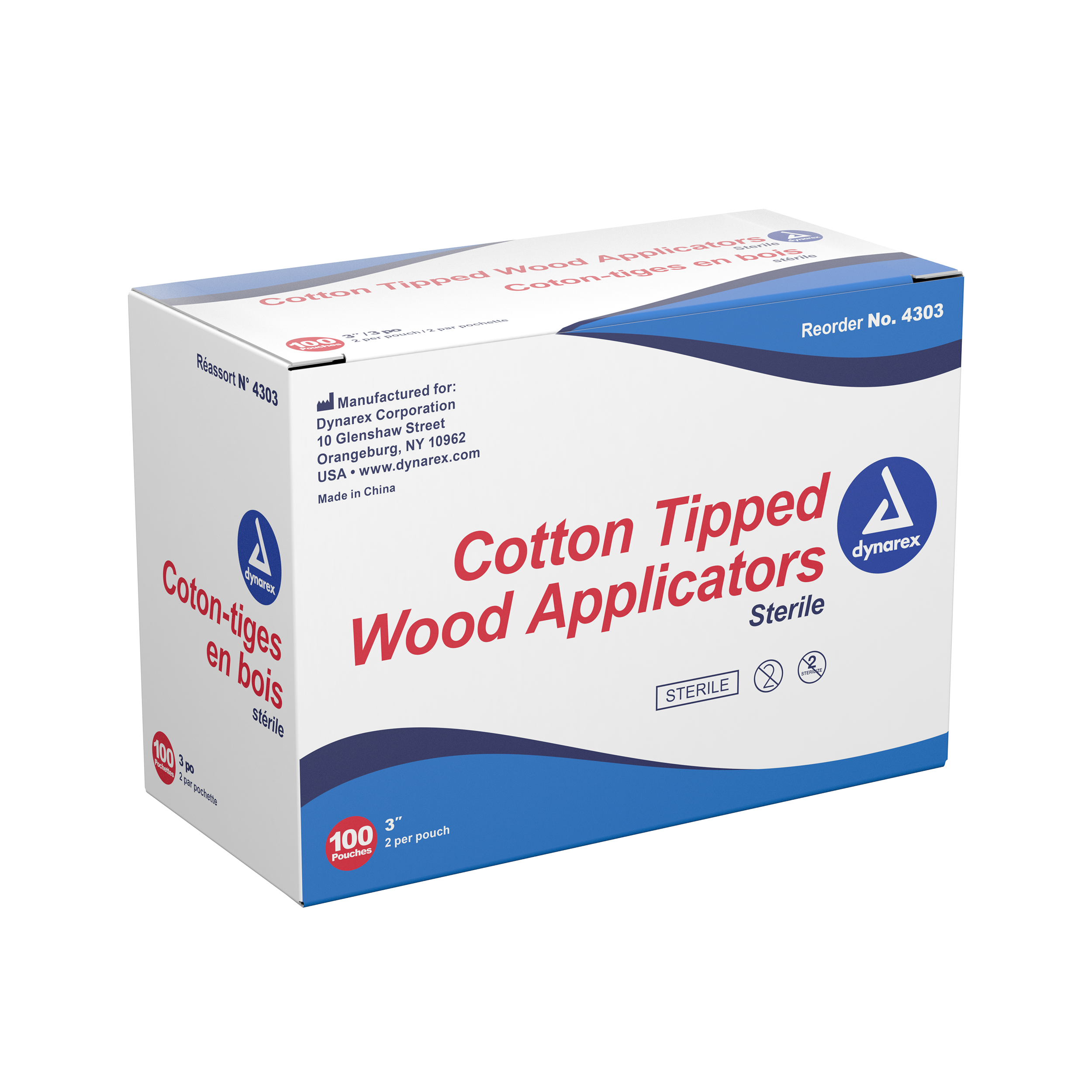 Cotton Tipped Applicator, Sterile, Single End - 3''