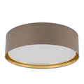 BILBAO Gold Fabric Flush Mount Ceiling Light for Bedroom, Hallway & Living Room
