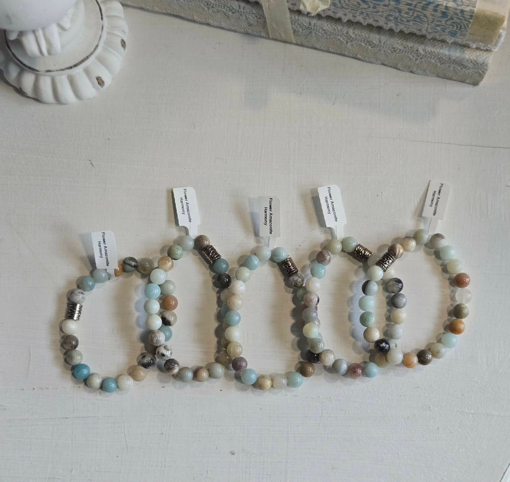 Flower Amazonite Gemstone Bracelet