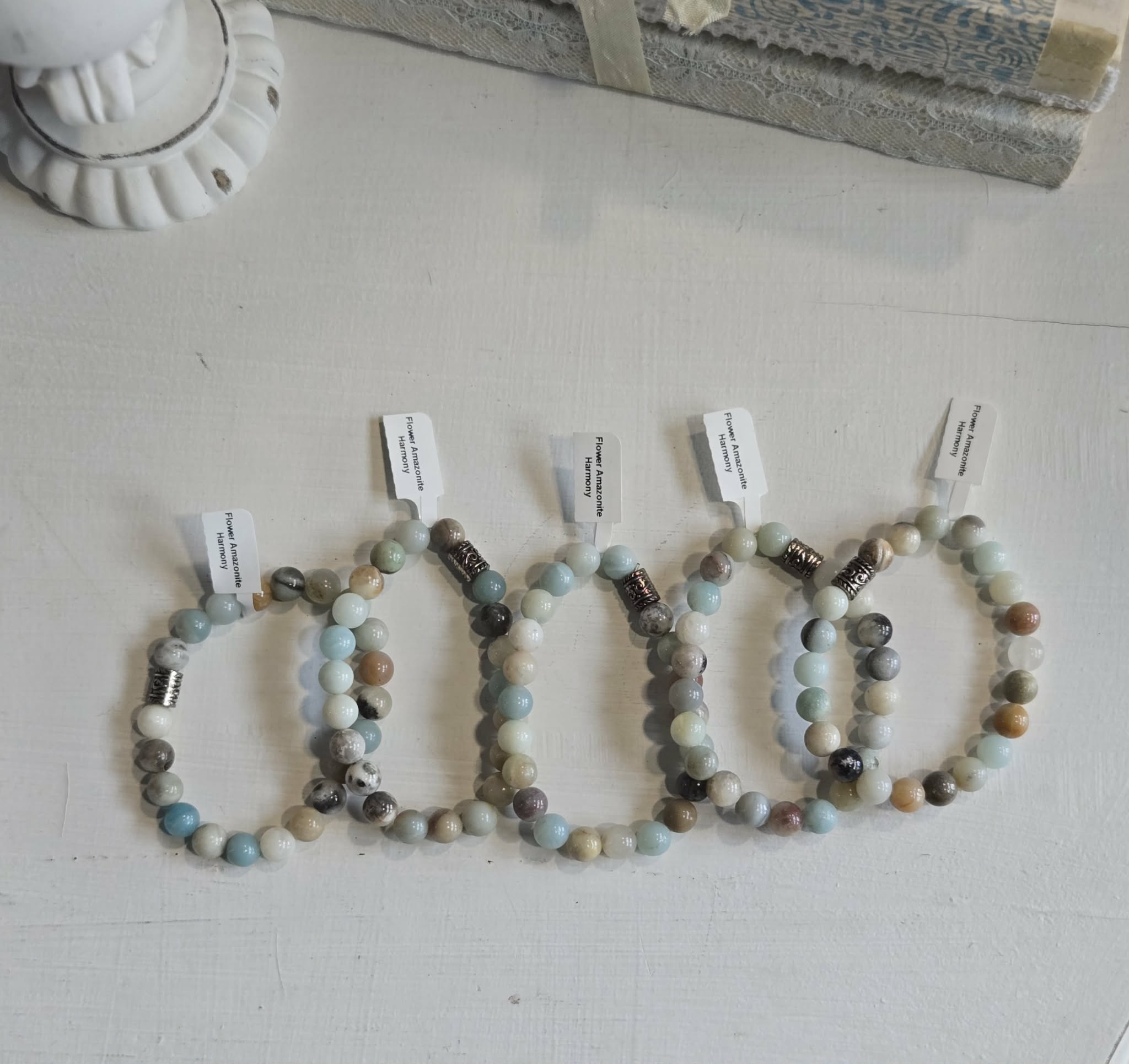 Flower Amazonite Gemstone Bracelet