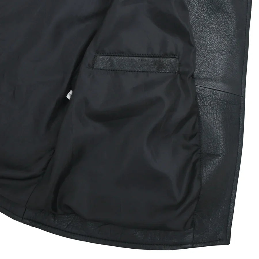 Women’s Lightweight Leather Fashion Jacket | Soft Naked Cowhide Casual Moto Style
