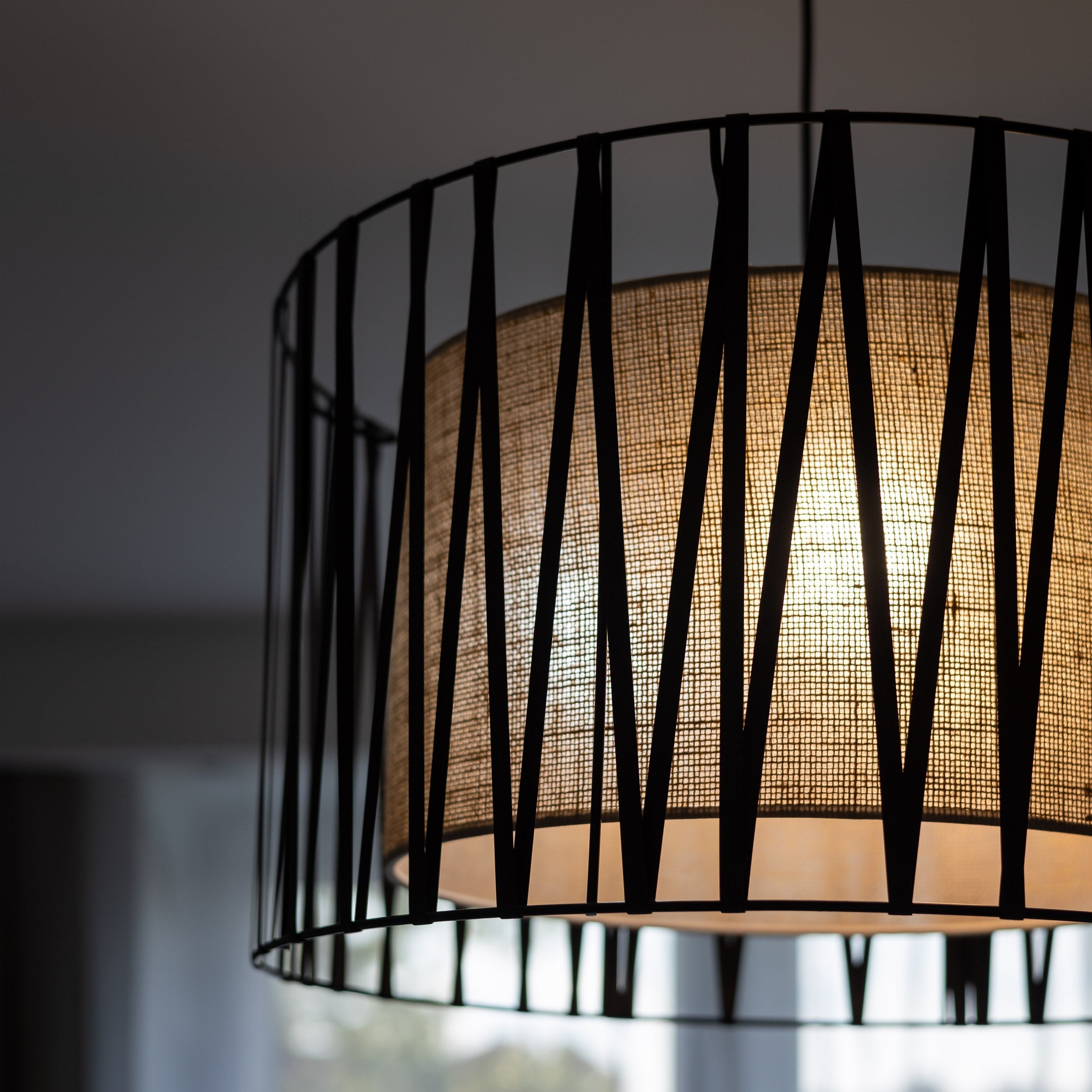 HARMONY NATURE Woven Jute Pendant Light for Dining Room, Bedroom & Living Room