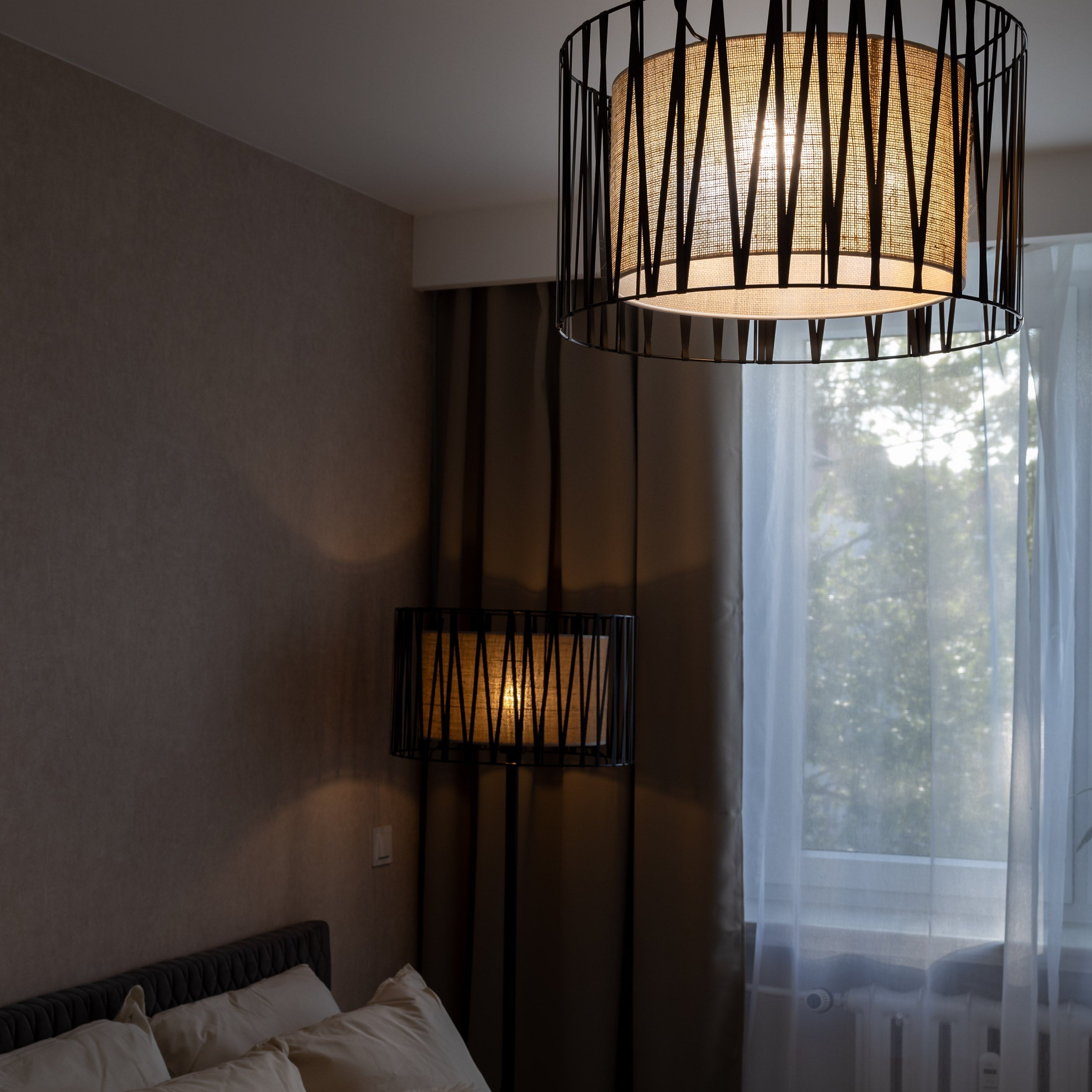 HARMONY NATURE Woven Jute Pendant Light for Dining Room, Bedroom & Living Room