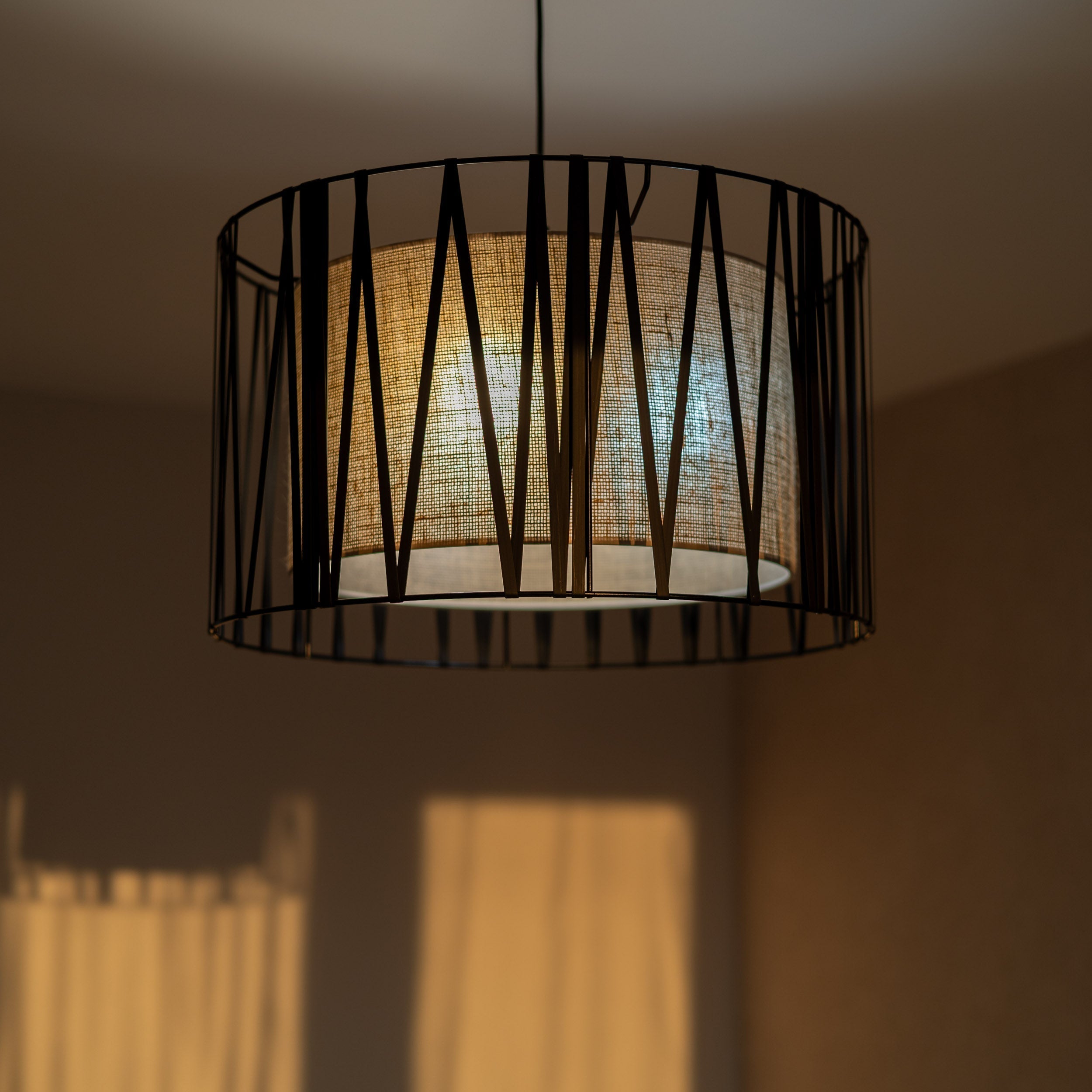 HARMONY NATURE Woven Jute Pendant Light for Dining Room, Bedroom & Living Room