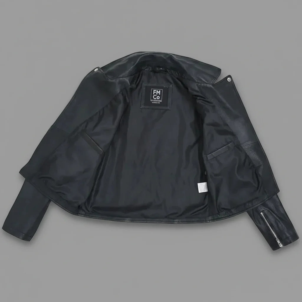 Women’s Lightweight Leather Fashion Jacket | Soft Naked Cowhide Casual Moto Style