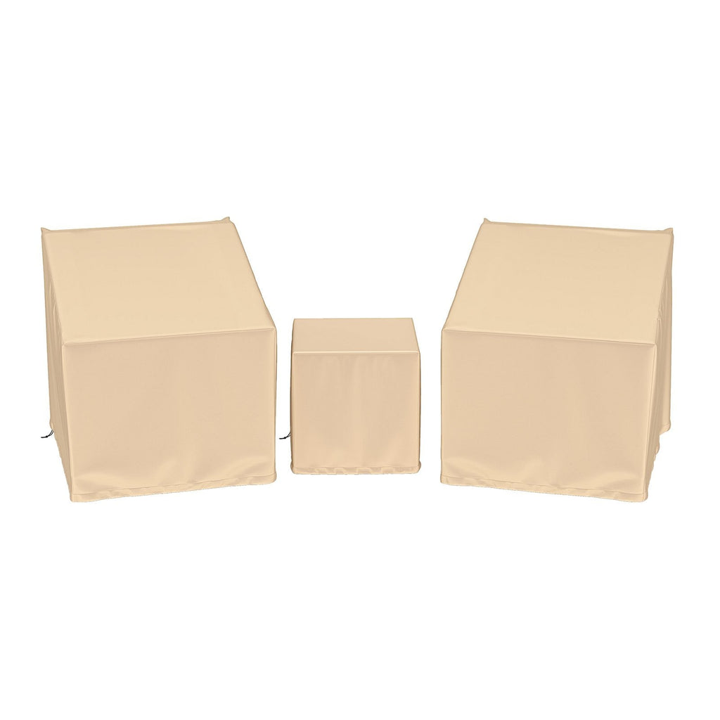 Patio Furniture Covers Waterproof Outdoor Conversation Covers for 3 Pieces Bistro Set-Beige