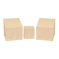 Patio Furniture Covers Waterproof Outdoor Conversation Covers for 3 Pieces Bistro Set-Beige