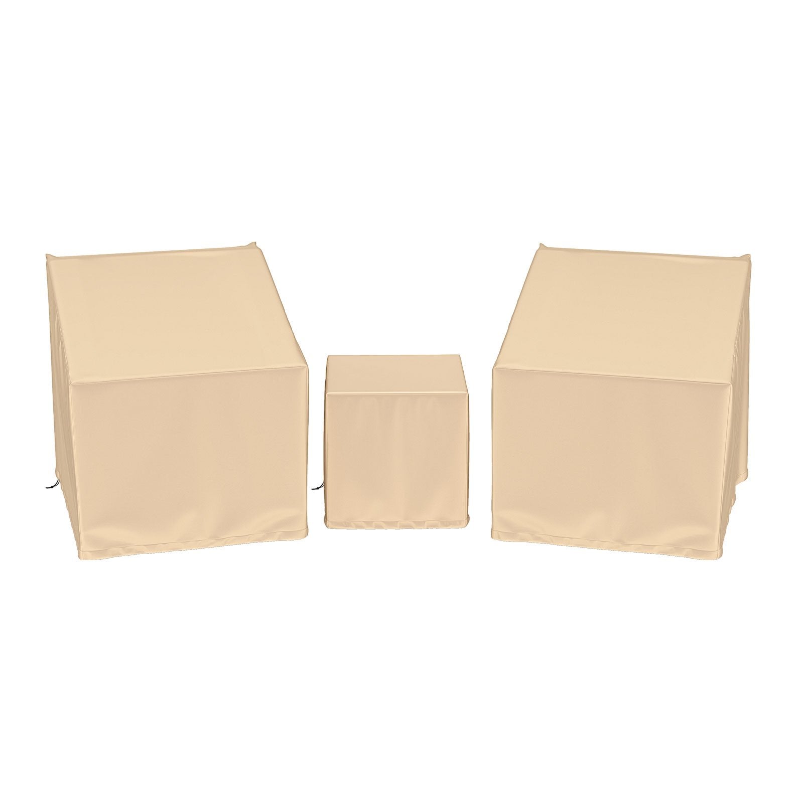 Patio Furniture Covers Waterproof Outdoor Conversation Covers for 3 Pieces Bistro Set-Beige