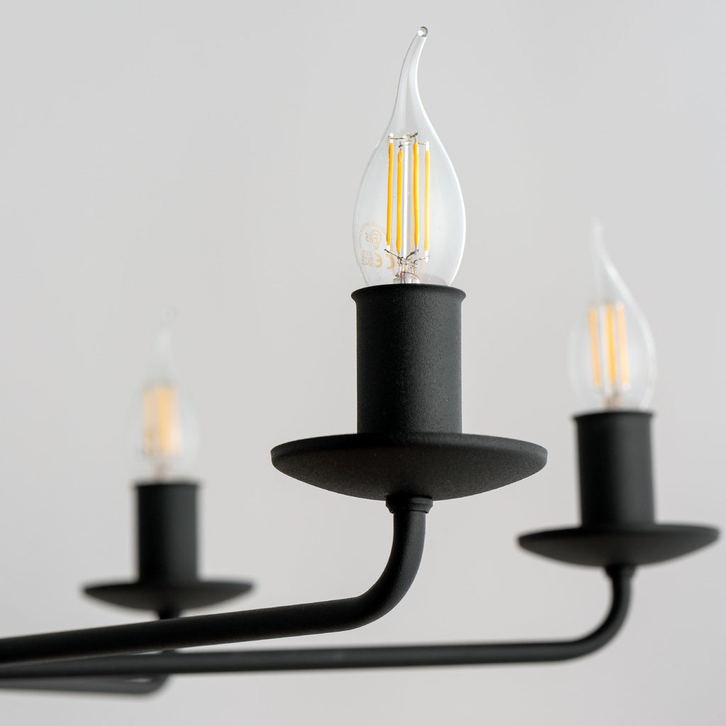 LIMAL Vintage Candle Chandelier Pendant Light for Dining Room, Living Room & Entryway