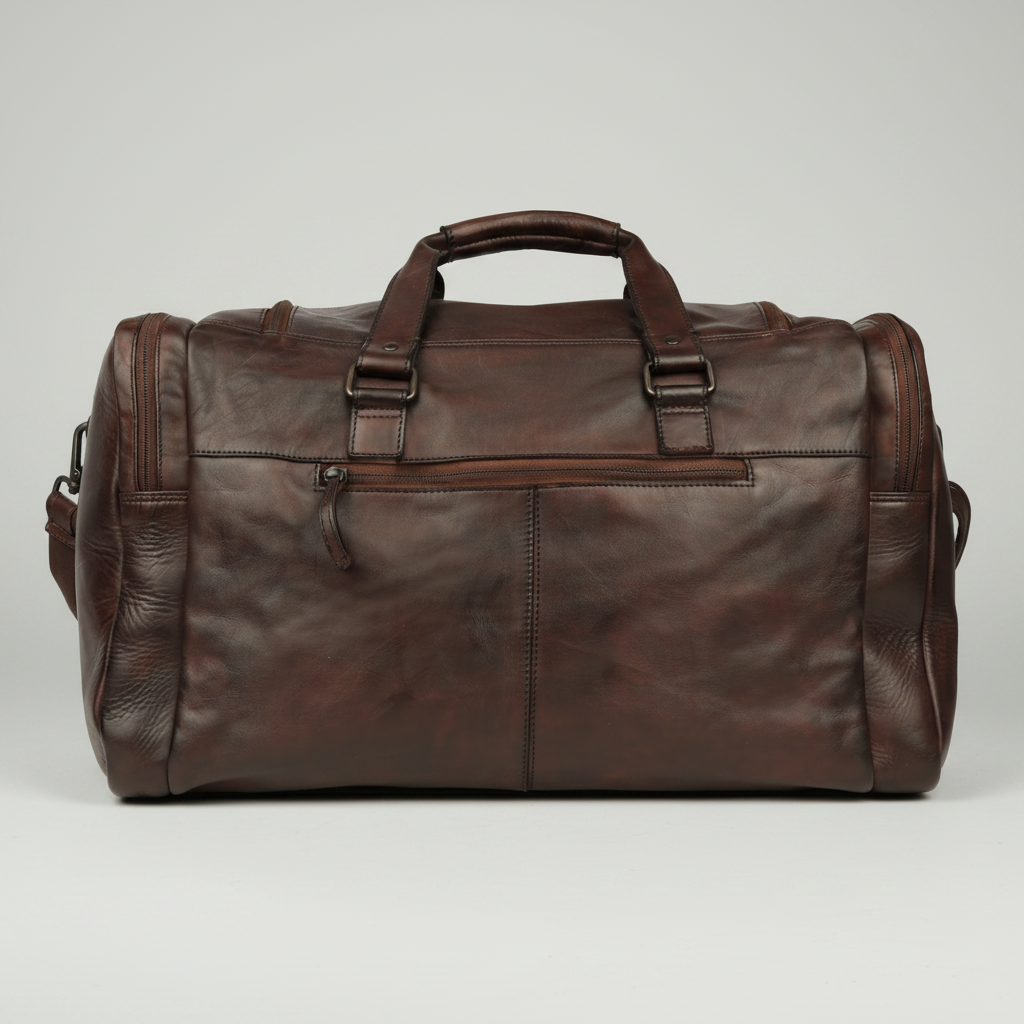 MET Premium Leather Small Duffle Bag. Urban Weekend Carry-On