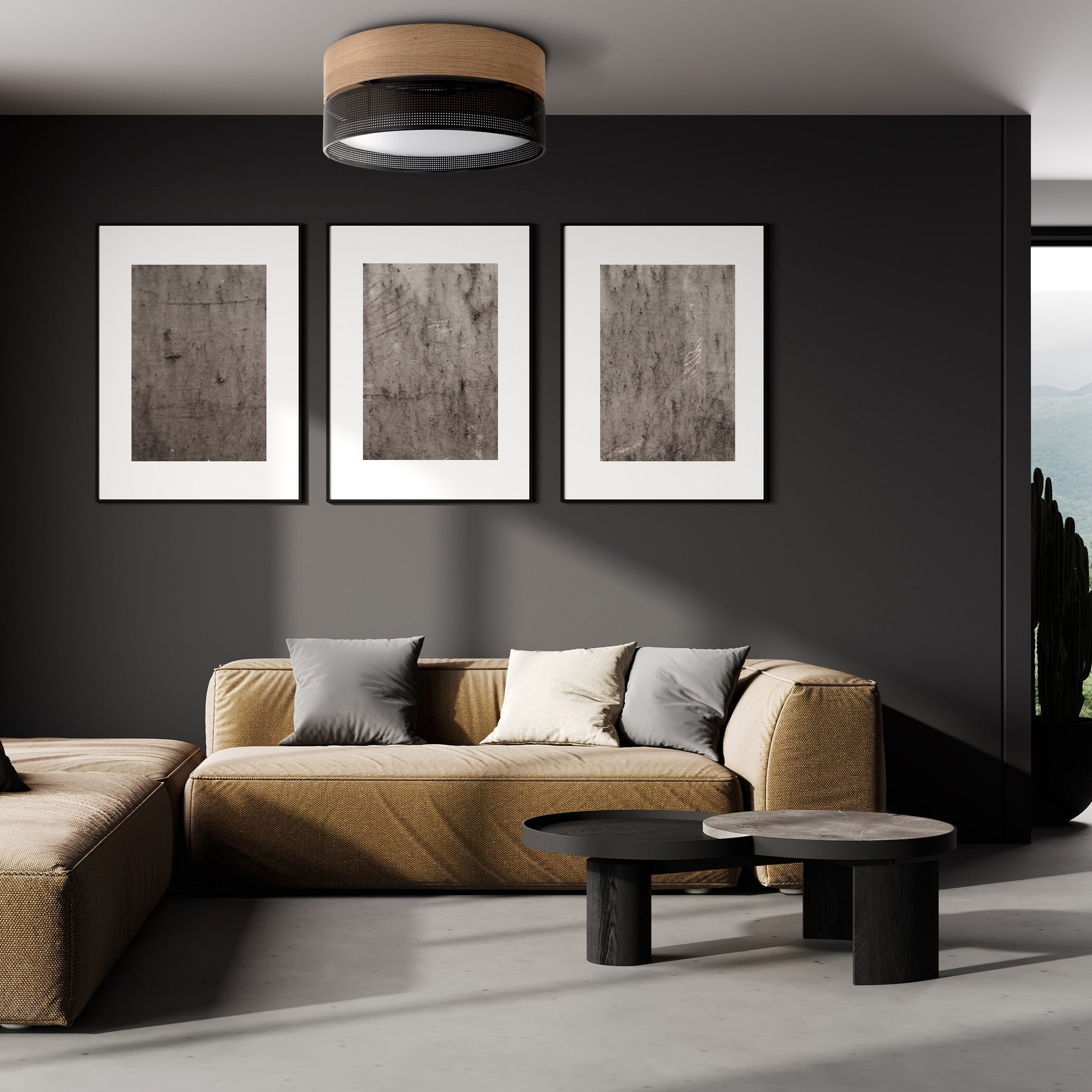 NICOL Scandinavian Flush Mount Ceiling Light for Hallway, Bedroom & Kitchen