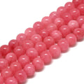 Chalcedony Imitation Rhodochrosite Gemstone Bead