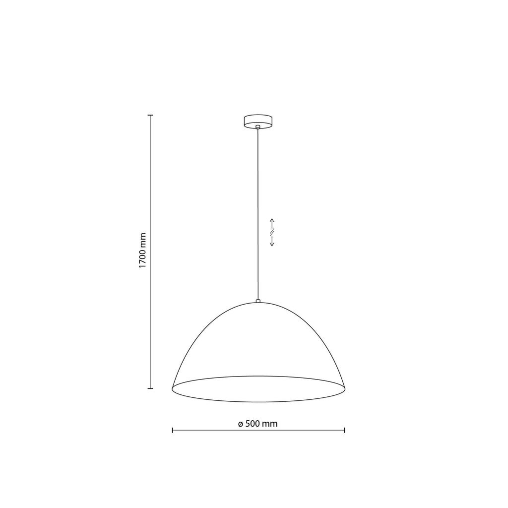 FARO Large Dome Pendant Light for Kitchen Island & Dining Table