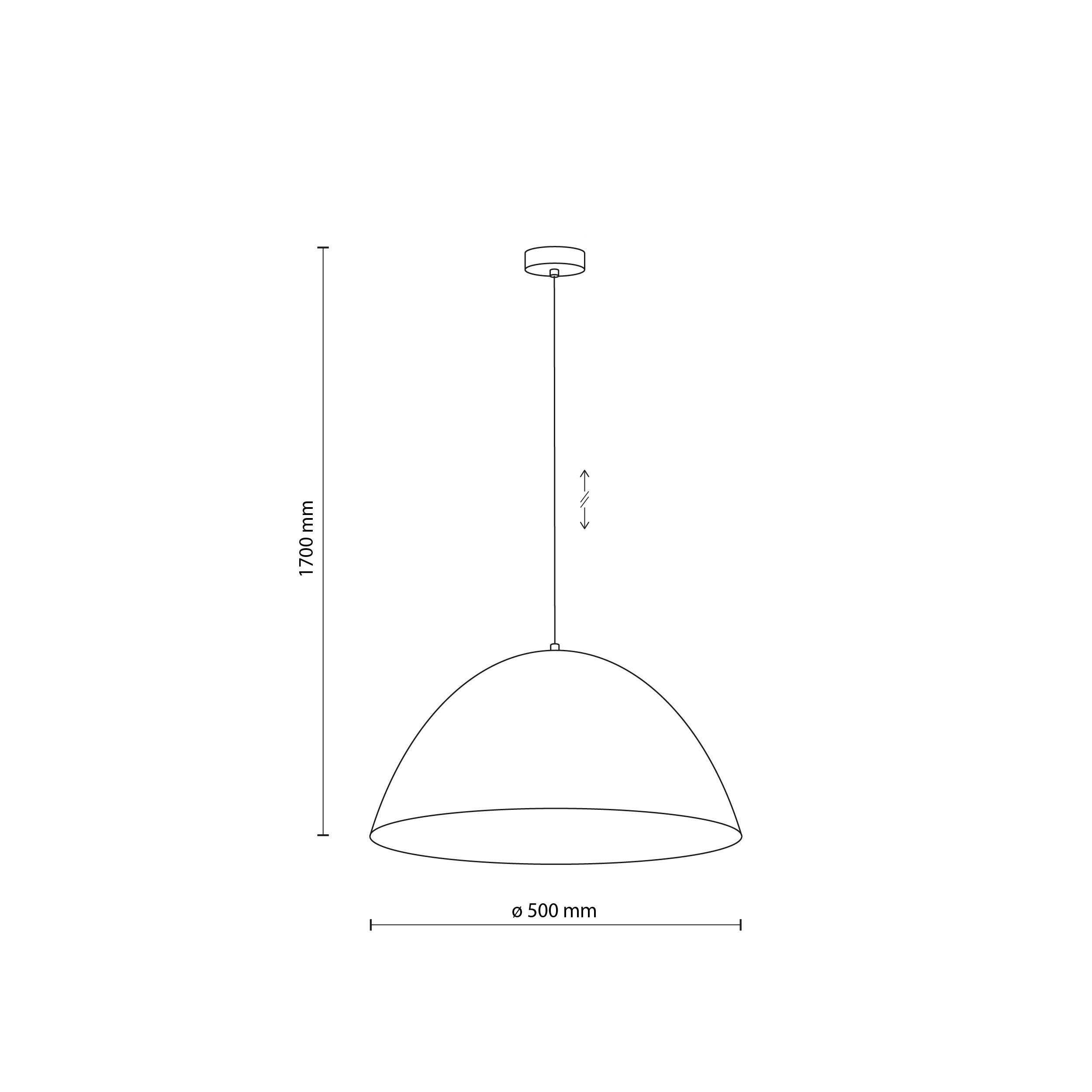 FARO Large Dome Pendant Light for Kitchen Island & Dining Table
