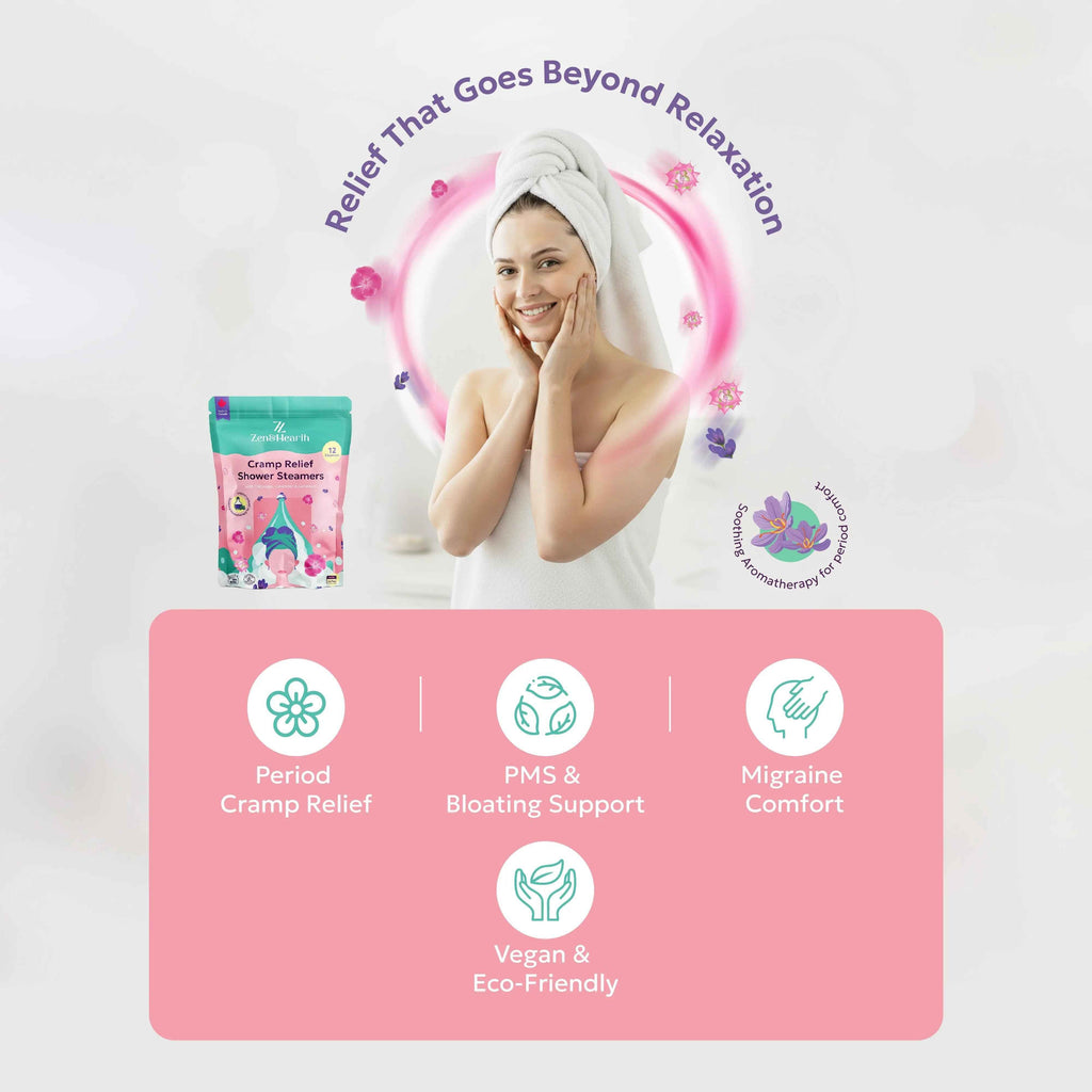 Zen & Hearth Cycle Comfort Shower Steamers – Aromatherapy Self-Care with Clary Sage, Lavender & Geranium for Calming Cycle Day Rituals – Made in Canada