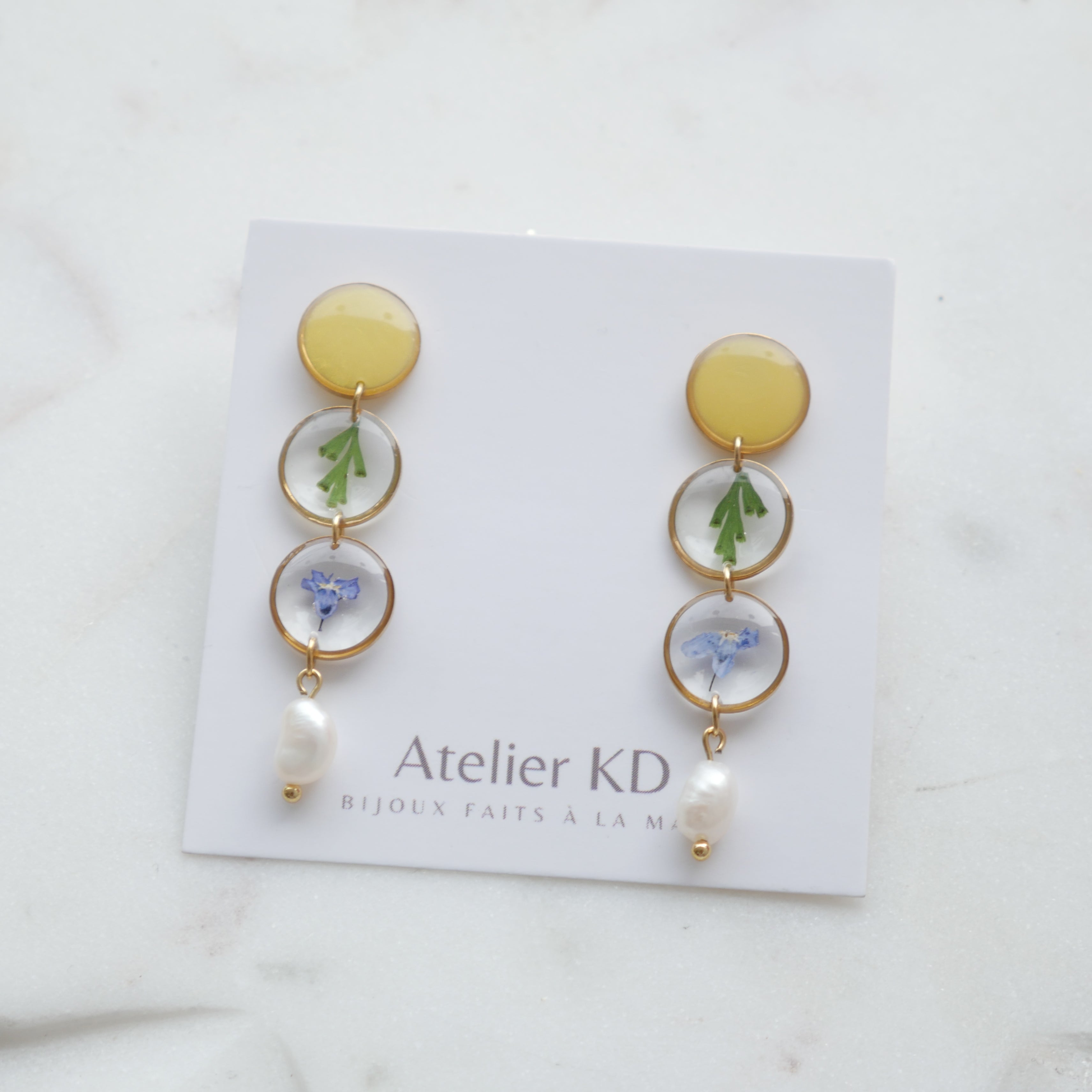 Boucles d'oreilles Perla duo - rond