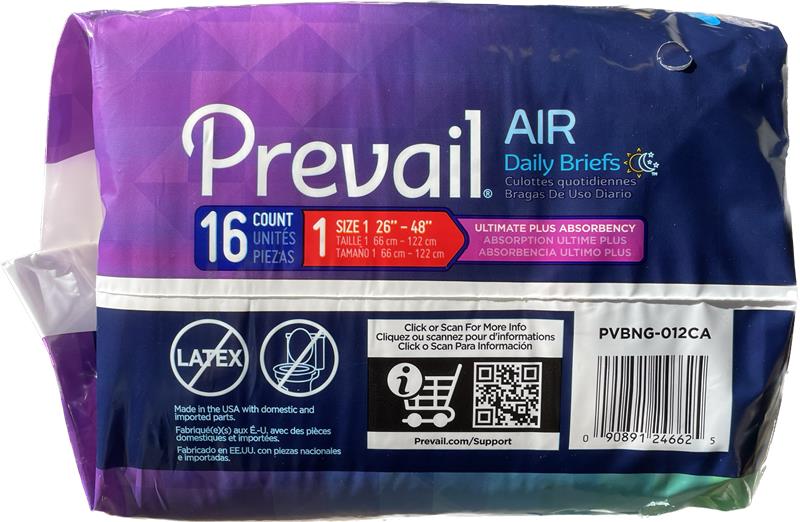 Prevail Air ™ Stretchable Daily Briefs (Ultimate Plus Absorbency)