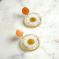 Boucles d'oreilles duo Morgo blanc - rond