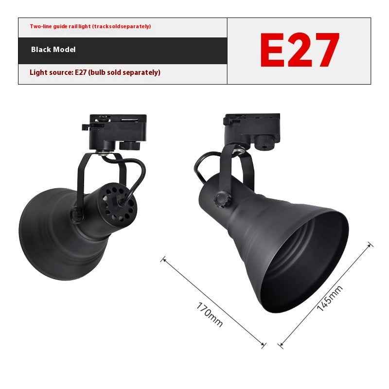 PAR38 Track Spotlight Lamp Holder Track Light Universal Swing Lampshade