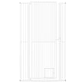 67.5" Extra Tall Pet Gate Heavy-Duty Metal Cat Gate with 30.5"-41" Wide Opening-White
