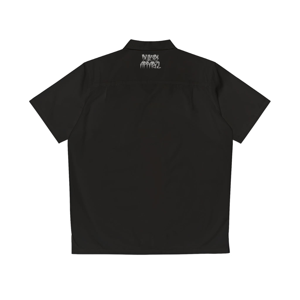 Neon G&R Men's Mid-weight Hawaiian Black Shirt