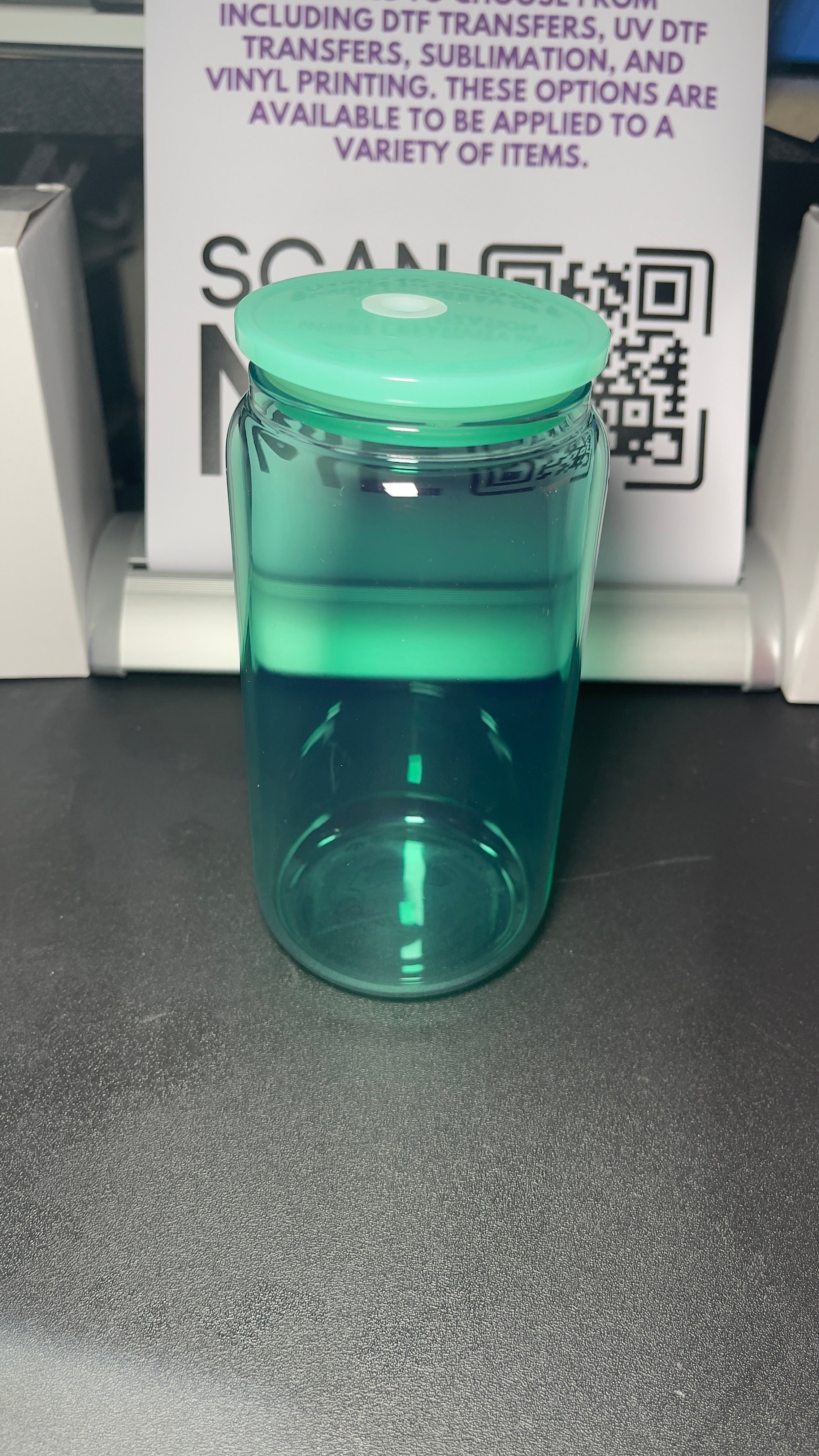 Blank Jelly Libby Glass Cup 10oz - Customizable with Vinyl & UV DTF