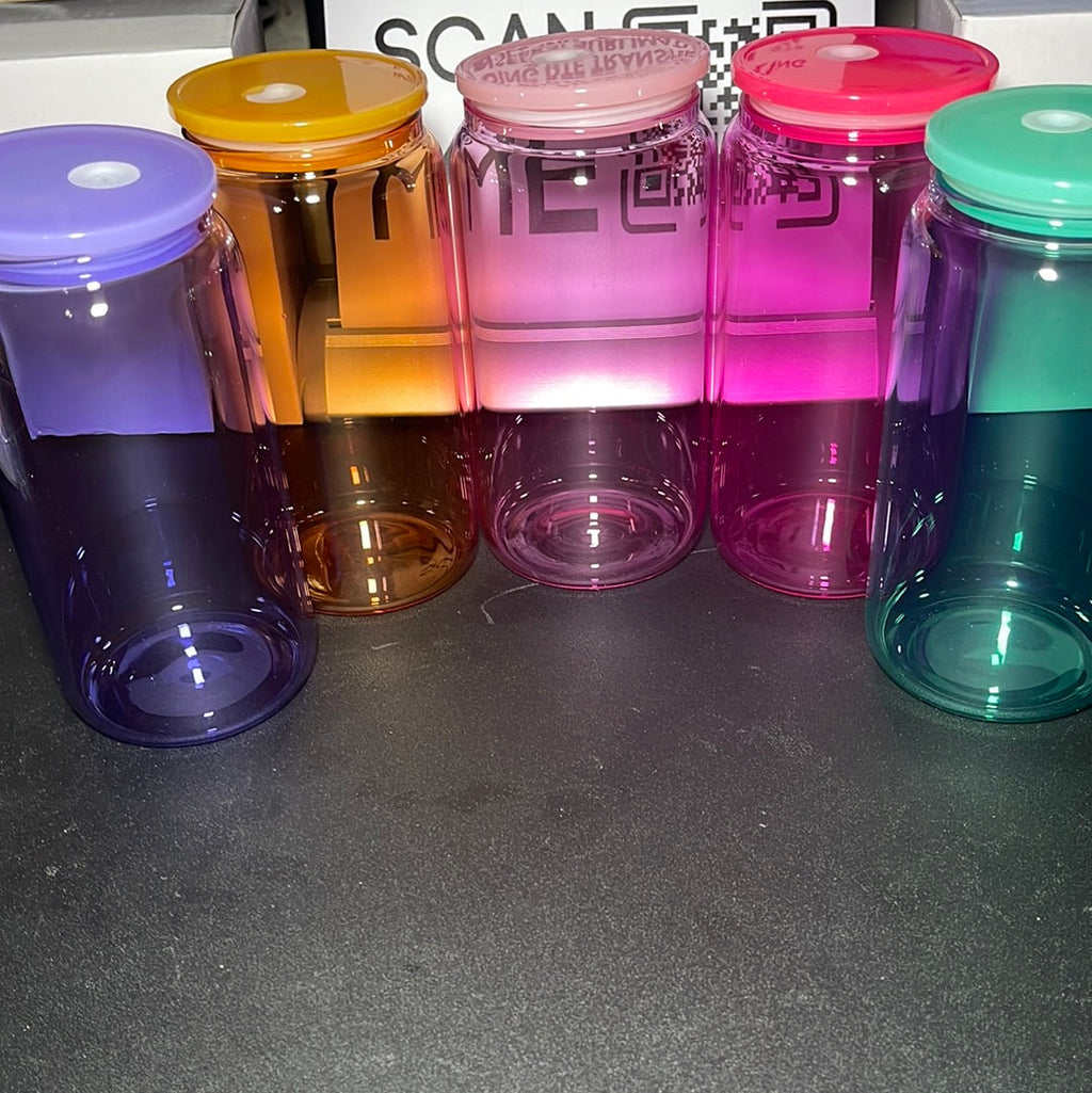 Blank Jelly Libby Glass Cup 10oz - Customizable with Vinyl & UV DTF
