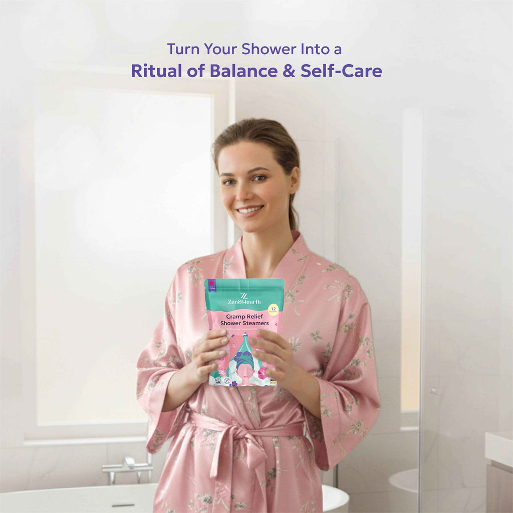 Zen & Hearth Cycle Comfort Shower Steamers – Aromatherapy Self-Care with Clary Sage, Lavender & Geranium for Calming Cycle Day Rituals – Made in Canada