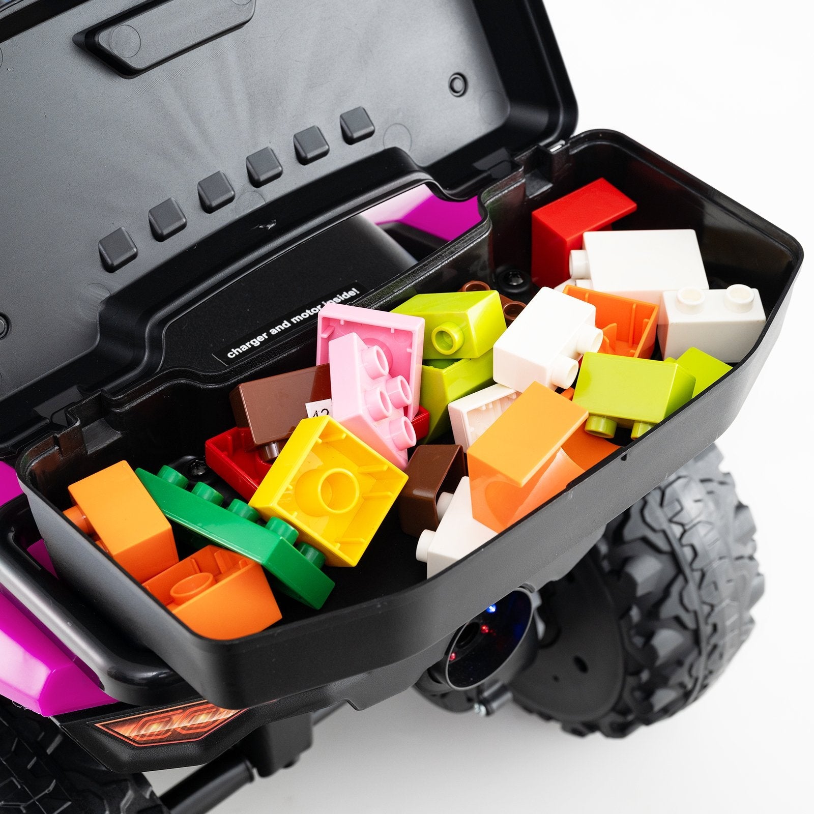 6V Kids Ride On ATV with Spray Function and Storage Box with Music-Blue