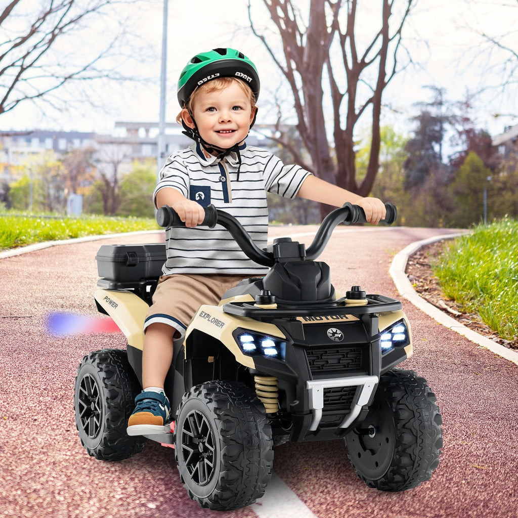 6V Kids Ride On ATV with Spray Function and Storage Box with Music-Blue