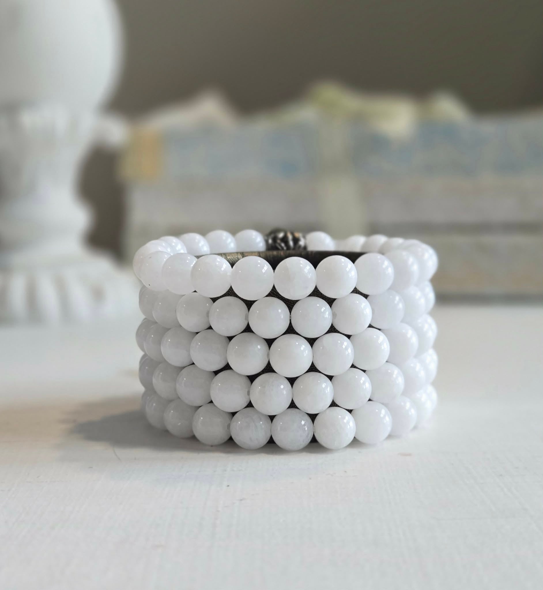 White Jade Gemstone Bracelet