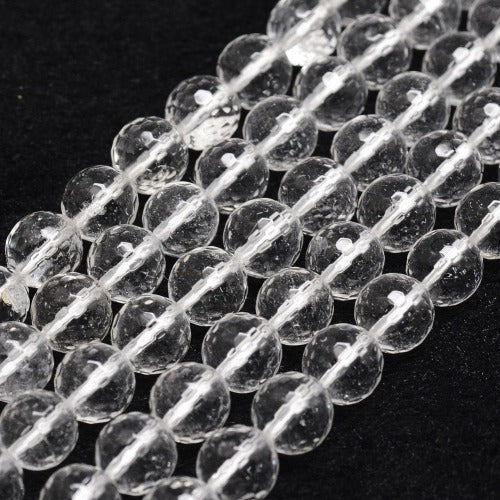 Clear Quartz Faceted Gemstone Bead