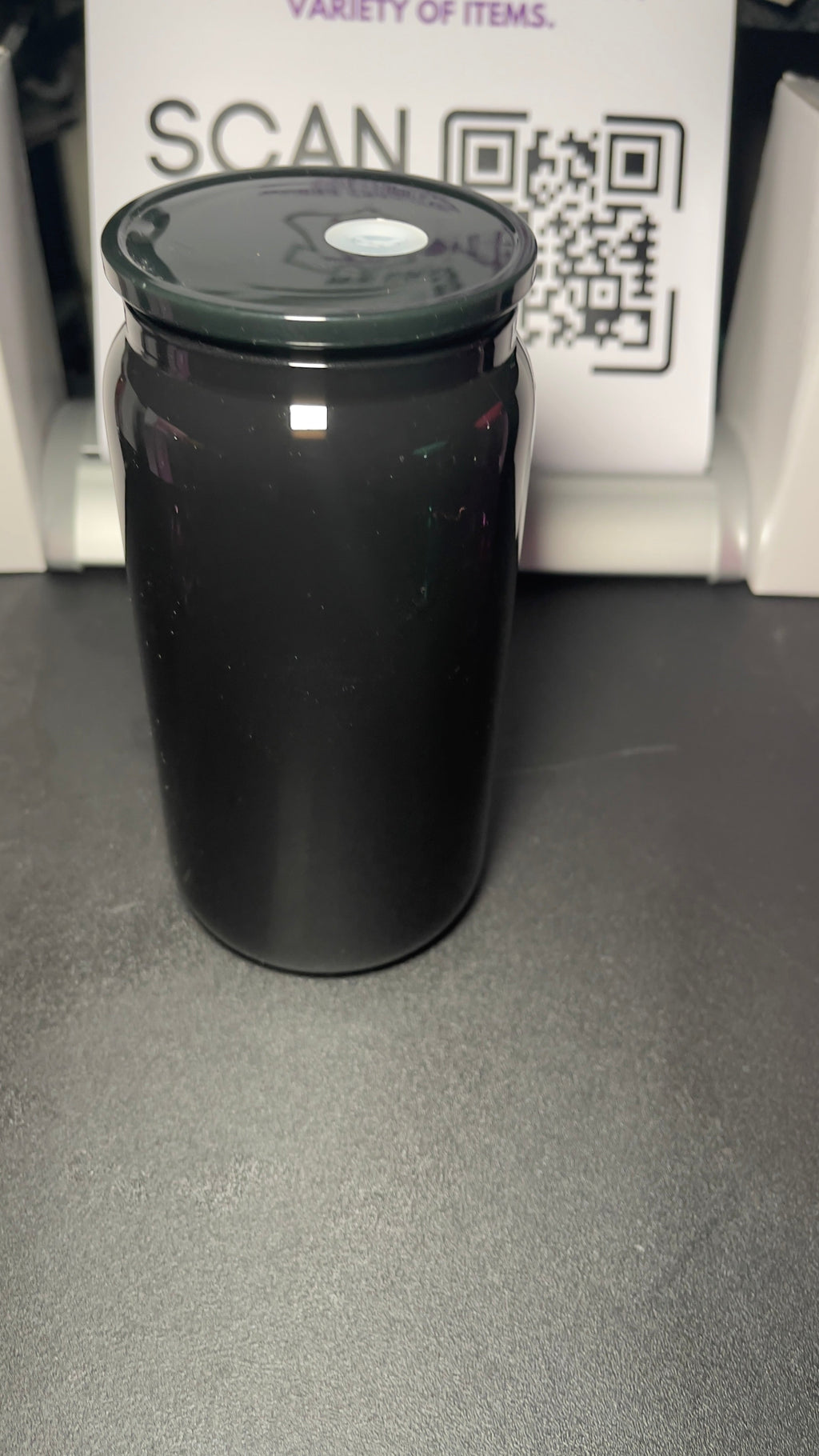 Blank Black Libby Glass Cup - Customizable with Vinyl & UV DTF